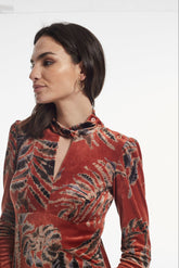 Vestido Molon Terciopelo Estampado